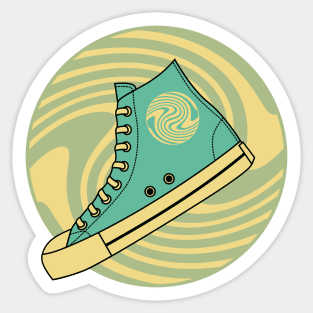 Green High Top Sneaker Sticker